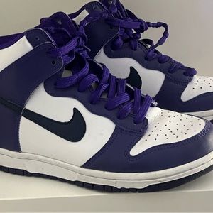 nike dunk highs- purple